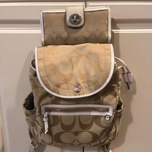 Coach purse and wallet set